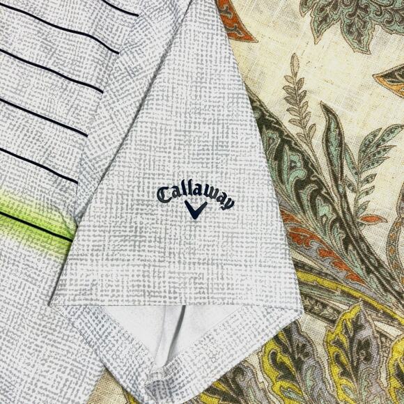 Callaway Opti Dri Short Sleeve Gray Polyester Golf Polo Shirt L - Picture 3 of 6